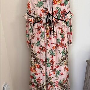 Floral Maxi Dress with Ruffle Details